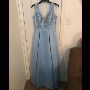 B. Darlin Cinderella Floor Length Prom Dress